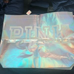 Pink reusable tote bag